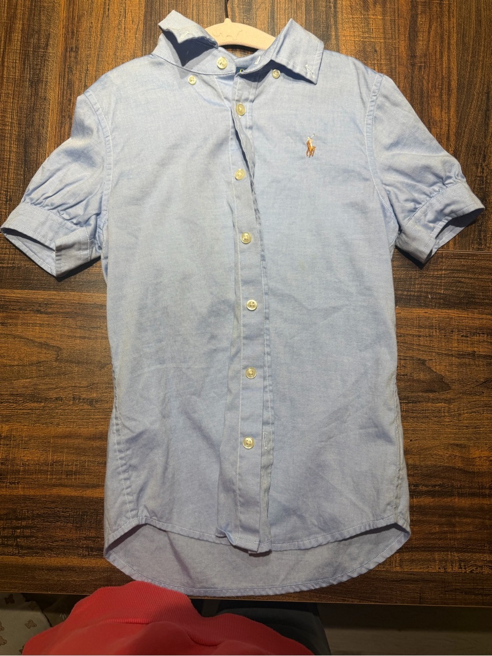 Girls Polo by Ralph Lauren Light Blue Short Sleeve Button-Down Shirt